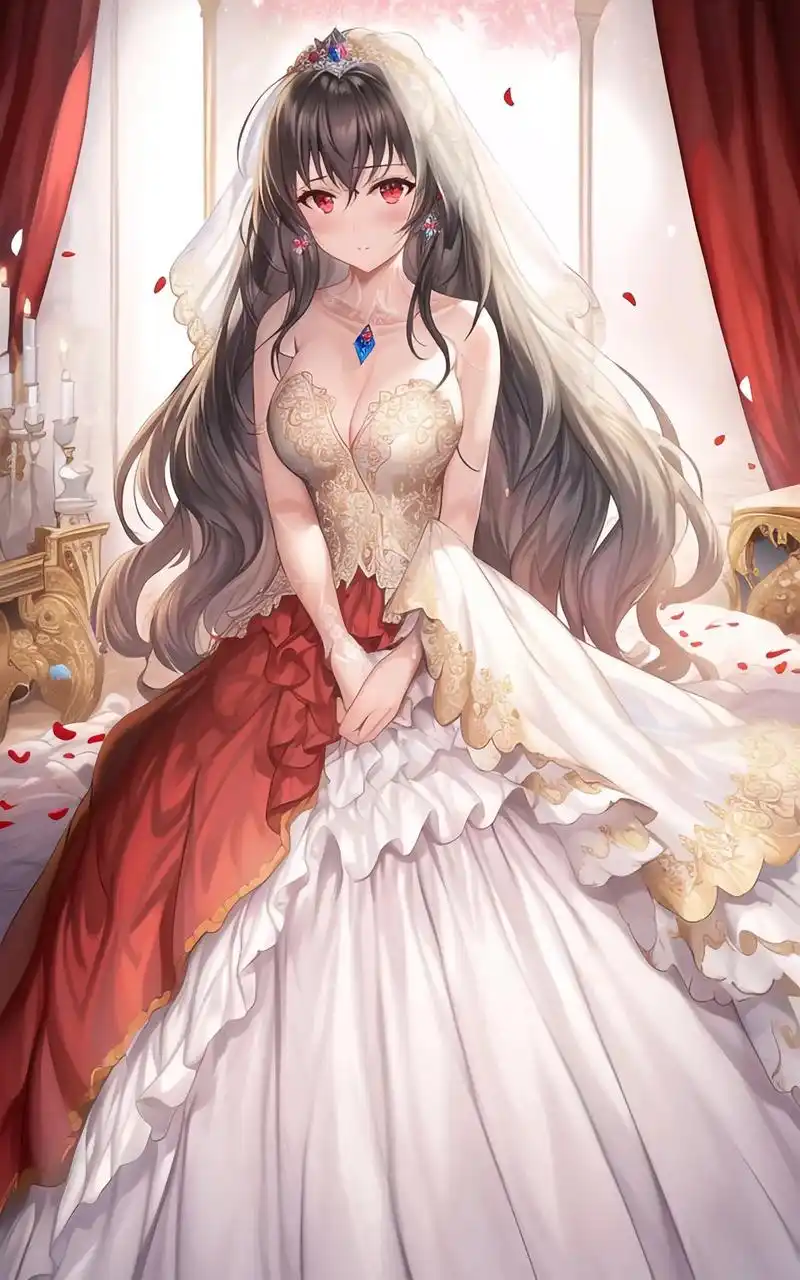 二次元,不一样的感觉,婚纱系列,你们觉得红色好看呢?还是白色 - 抖音