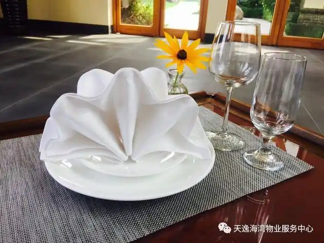 餐桌礼仪之口布折花