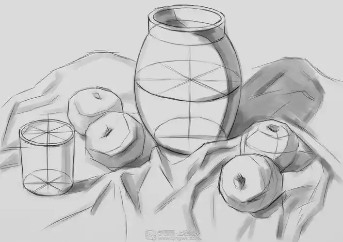 作业:学原画要不要学素描之组合静物素描画法训练 - 才几块 - 轻微课