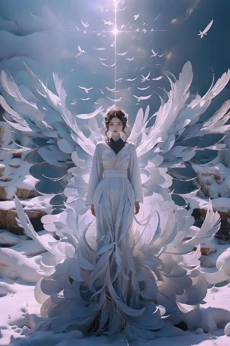 天使的翅膀.#ai绘画 #美出高级感 #美图分享 #绝美 # - 抖音