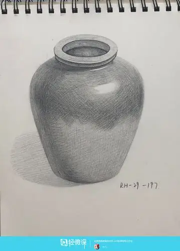 临摹罐子素描美术基础入门临摹物体训练