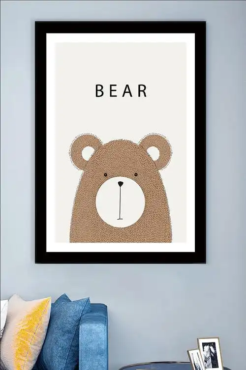 简欧小熊萌物装饰画