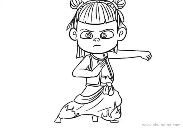 哪吒儿童画怎么画 哪吒简笔画顺序