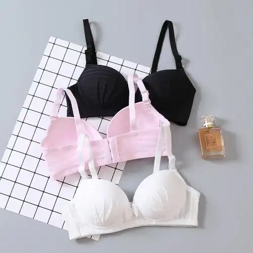 夏季聚拢少女文胸薄款无钢圈内衣女学生初中生高中18-19岁套装