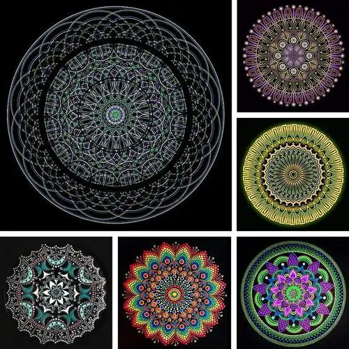 厂家直供加厚手工素描彩铅手绘圆形黑卡纸 美术画板硬卡纸8片装