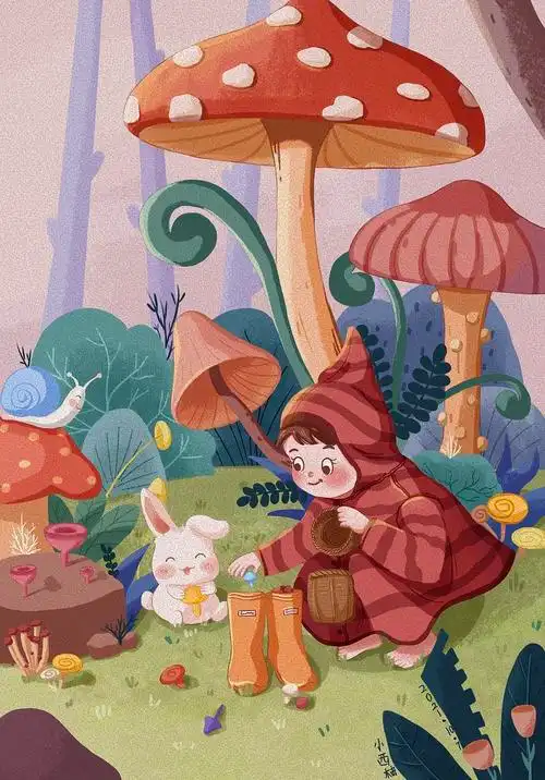 蘑菇森林--儿插|插画|儿童插画|小西柚呦 - 原创作品 - 站酷 (zcool)