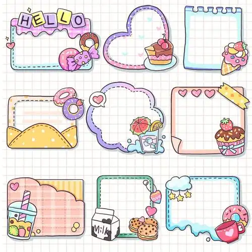 手帐素材夏天美食零食电子手帐