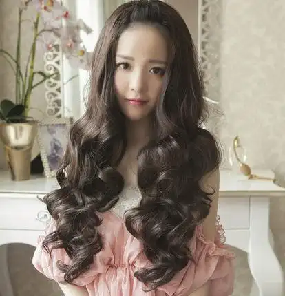 自然女士长卷长发卷发大波浪