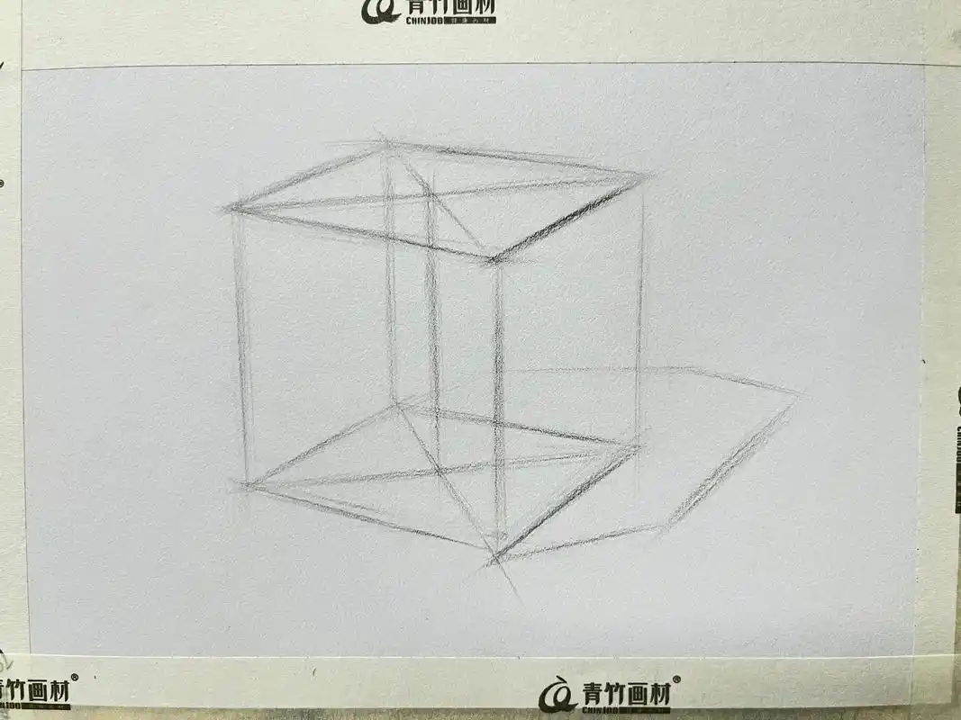 素描立方体步骤图.#海豚知道 #原创 #画画 - 抖音