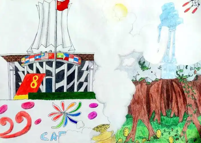 我校积极参加第二届中国东盟青少年绘画展