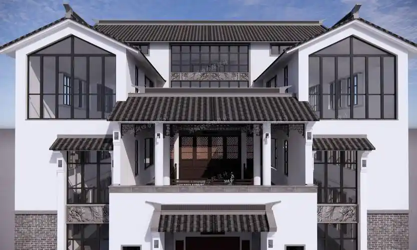 四合院的两层高门楼——润润四合院设计刘鹰原创这款四合院不大,是