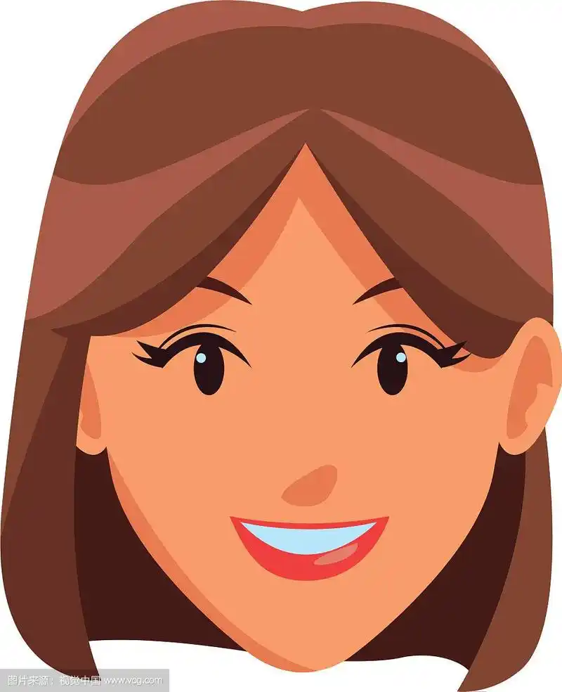 可爱女人脸卡通