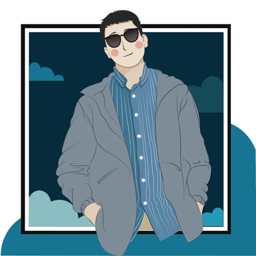 帮朋友做的微信头像 没有手绘板只有鼠标了 希望疫情赶紧过去杭州