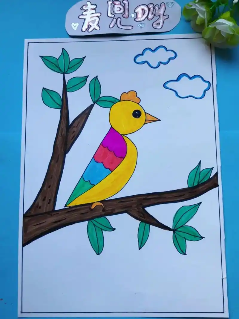 小鸟主题画来啦