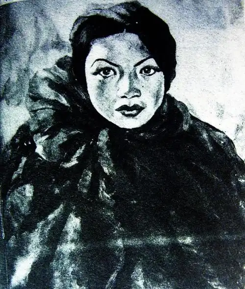 郁风 自画像 引自《良友》第108期,1935年