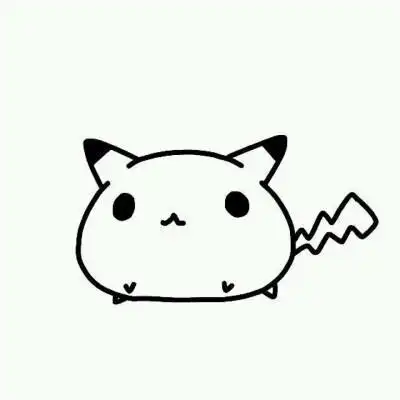 萌系q版皮卡丘简笔画