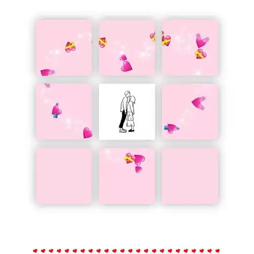 朋友圈 爱心发射9宫格图 中间那张可以换成自己的照片 7915表白