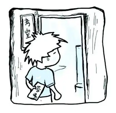 儿童考试作弊简笔画