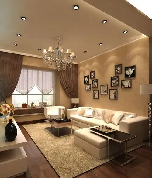 混搭风格二居室客厅吊顶装修效果图大全