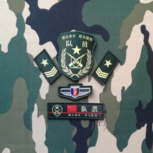 拓展户外校园教学培训魔术贴胸条袖章胸条士气章三件套徽章现货