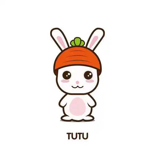 雪兔金服tutu 卡通头像 吉祥物 三折页 单页 金融行业 胡萝卜 兔子