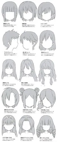 头发的绘画练习素材