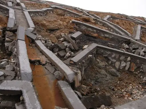 【警示】很危险的边坡滑坡现场图片