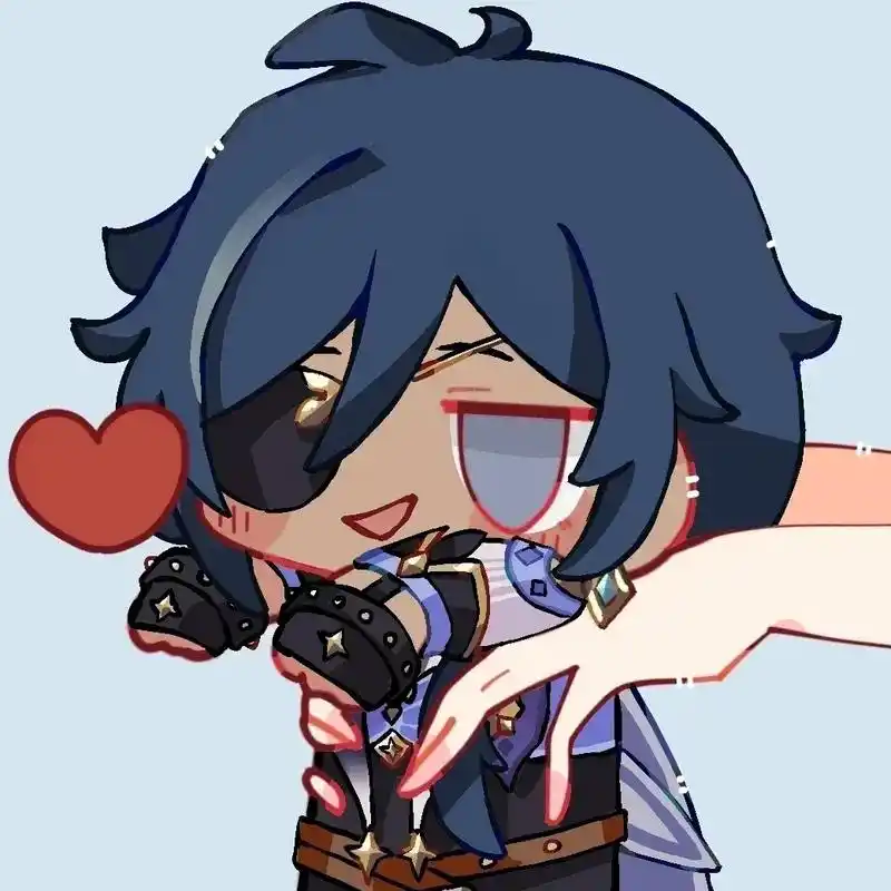 原神抱抱头像画师露仁原神q版人物钟离头像