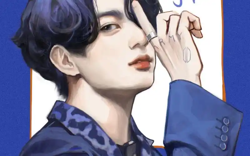 活动作品procreate画田柾国啦