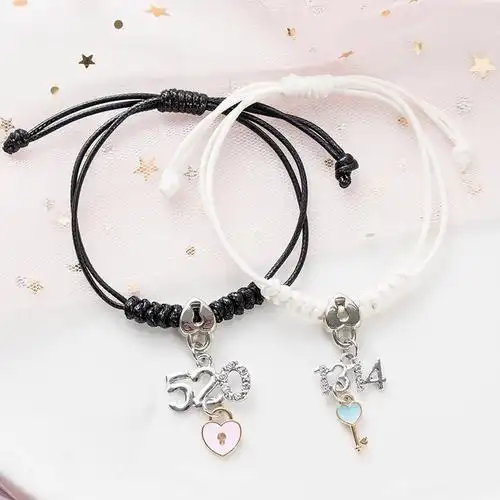 林越 三人闺蜜手链女学生两人一对韩版简约ins风小清新手镯可爱手环