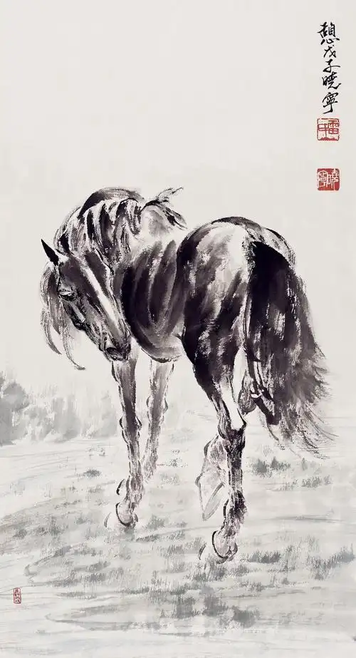 雷晓宁画作欣赏(国画:马)