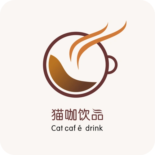 猫咖饮品logo页面和动效设计