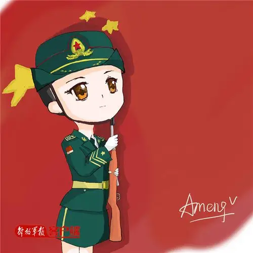 女生节一套很萌很可爱的漫画送给最美丽的女兵