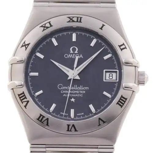 5新]欧米茄omega男士星座系列机械腕表1502.40.00已使用