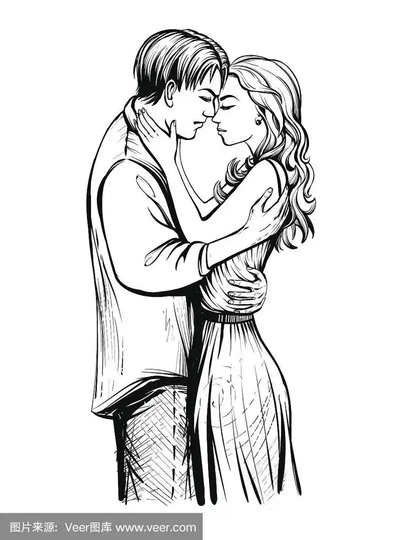 拥抱相爱的情侣.