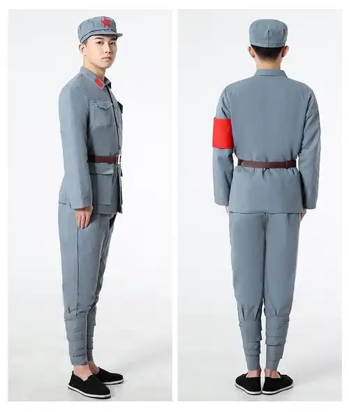 服红歌服装棉麻红军演出服话剧抗战八路军新四军衣服小红军长征服装