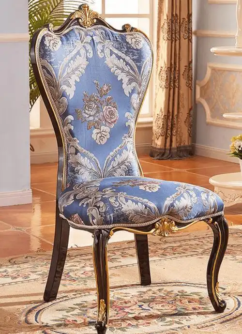 欧式田园风的餐椅挑选小技巧_椅子_雕刻_布艺