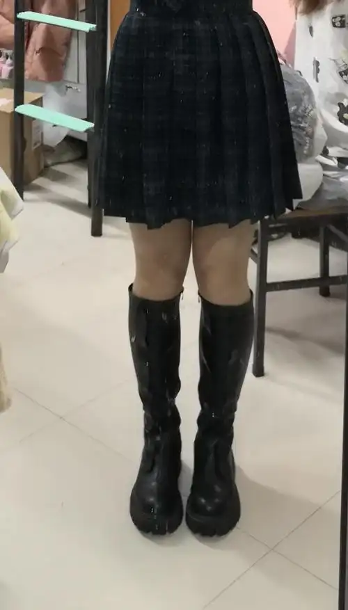 身高155腿围34小腿外翻的骑士靴尝试