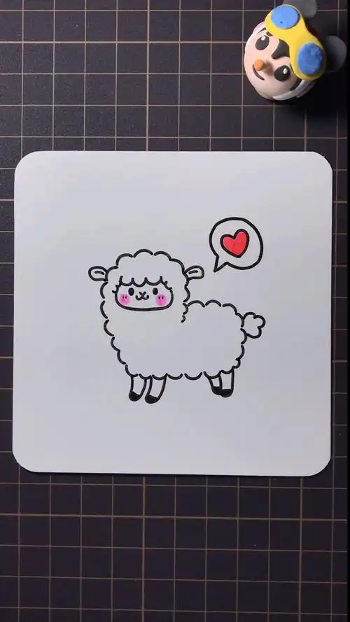 简笔画#可爱的小绵羊简笔画