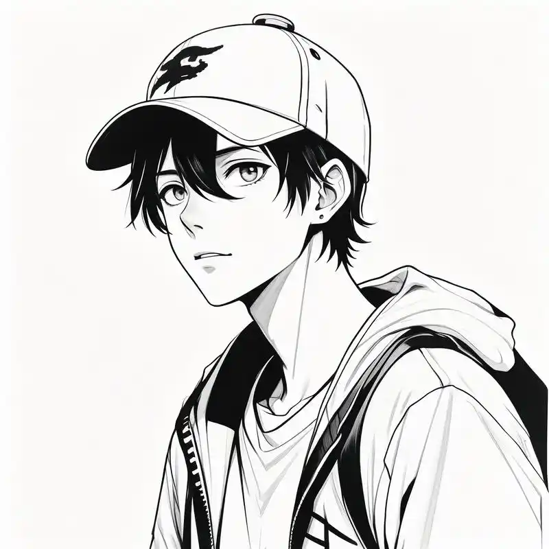 黑白素描动漫男头97快来挑选你的头像 快来领取你的黑白素描动漫