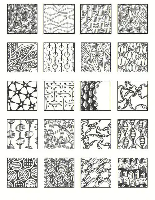 手绘素材积累装饰画肌理