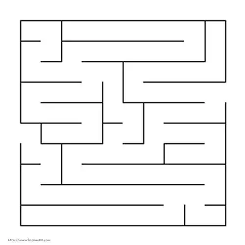 迷宫图片(低难度)[6p]_字符图形简笔画(涂色图片) - 【宝宝吧】