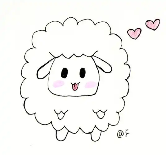 呆萌羊羊 简笔画 教程 每日打卡18#简笔画  #画画  #好习惯