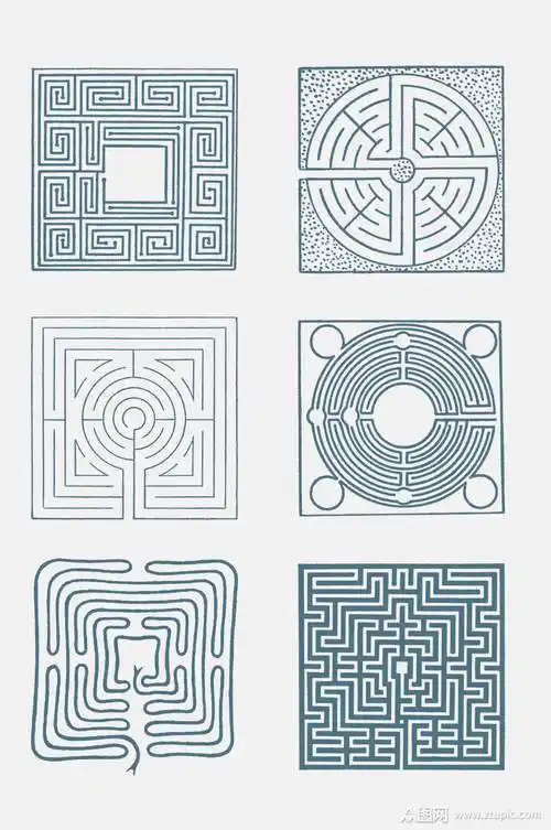 创意迷宫图案免抠素材