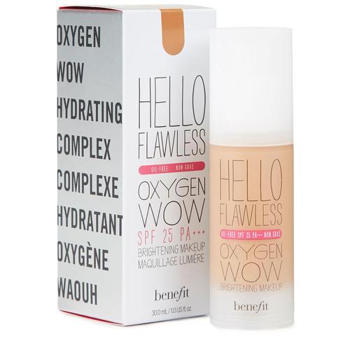贝玲妃benefit cosmetics粉底液|hello flawless oxygen wow