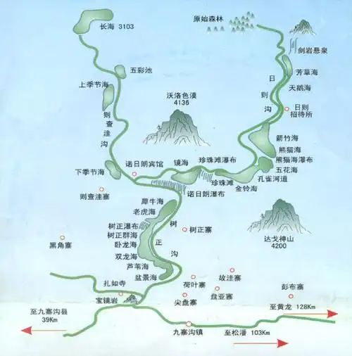 旅游资讯 旅游游记 跟团游记 -> 九寨沟地图及景点攻略介绍写了这些