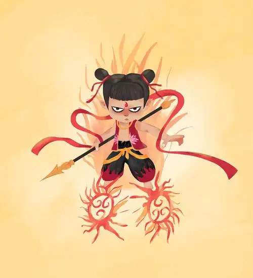 哪吒-插画|插画|创作习作|小可爱呀呀呀_原创作品-站酷zcool