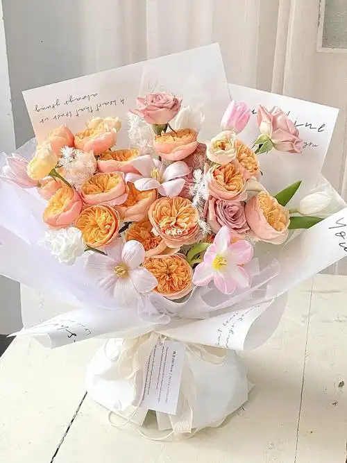 长沙花店#ins风花束#送女友花束#郁金香花