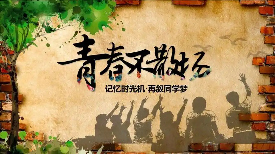 复古毕业聚会回忆相册动态ppt模板