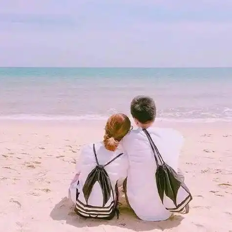 情侣头像背影在海边 情侣头像图片大全 -【爱个性】